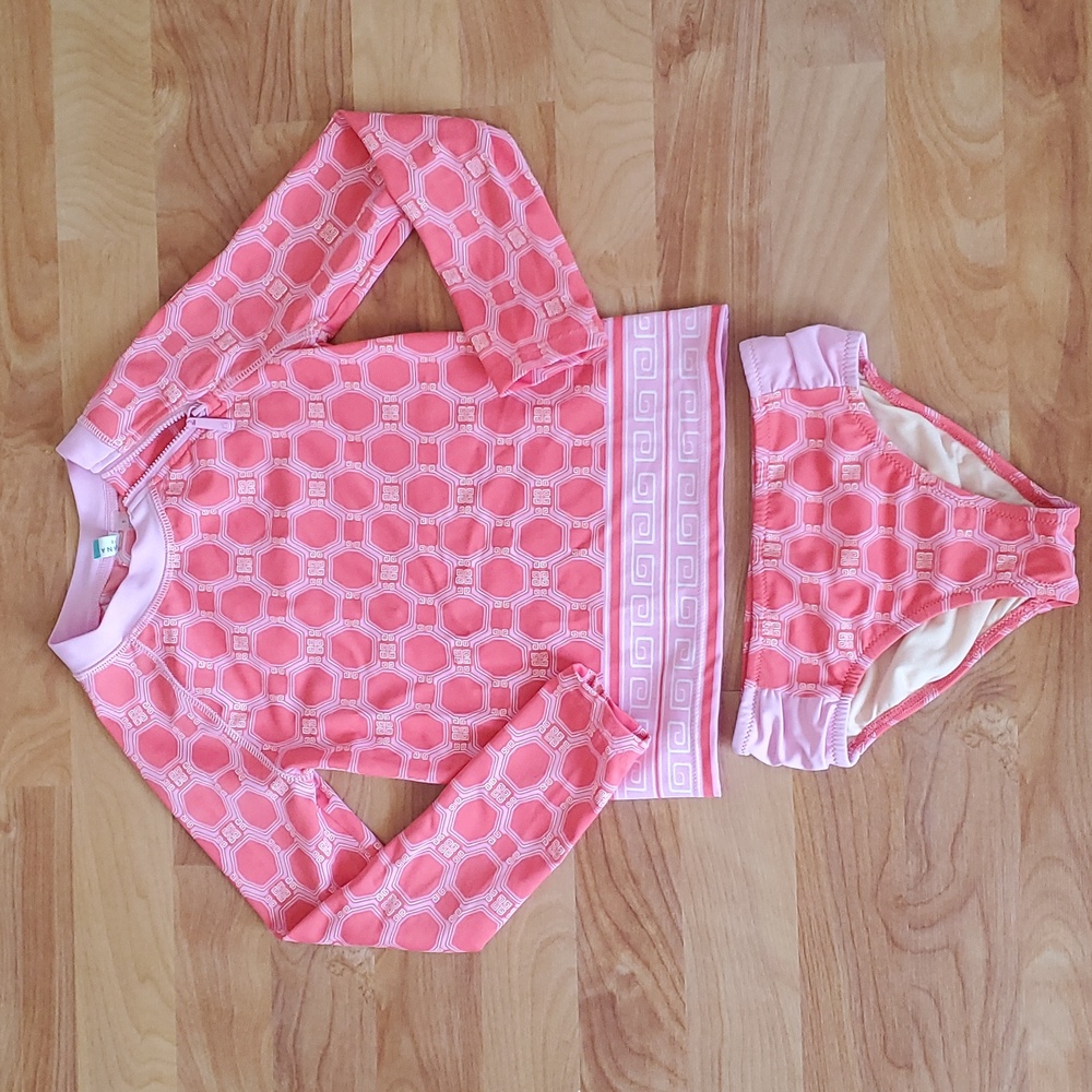 Cabana Life girls size 5 rashguard and bottoms